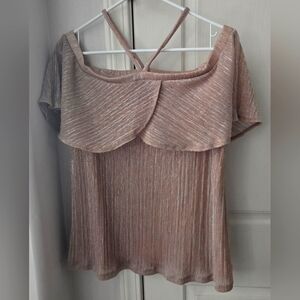 INC Elegant Off-Shoulder Pleated Top